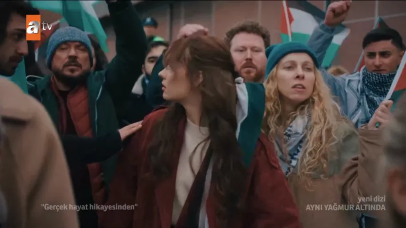 Aynı Yağmur Altında tek yürek: ATV’nin yeni dizisine Gazze sahnesi damga vurdu-4