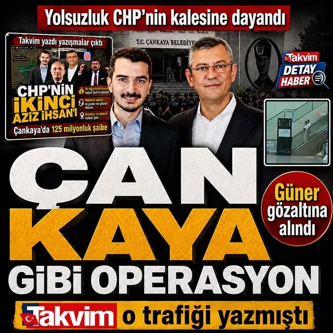 CHPli Çankaya Belediyesine operasyon! Hüseyin Can Güner gözaltına alındı