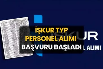 İŞKUR TYP personel alımı başvuru şartları açıklandı! En az ilkokul mezunu TYP alımı yapılacak KPSS şartsız kadrolar!