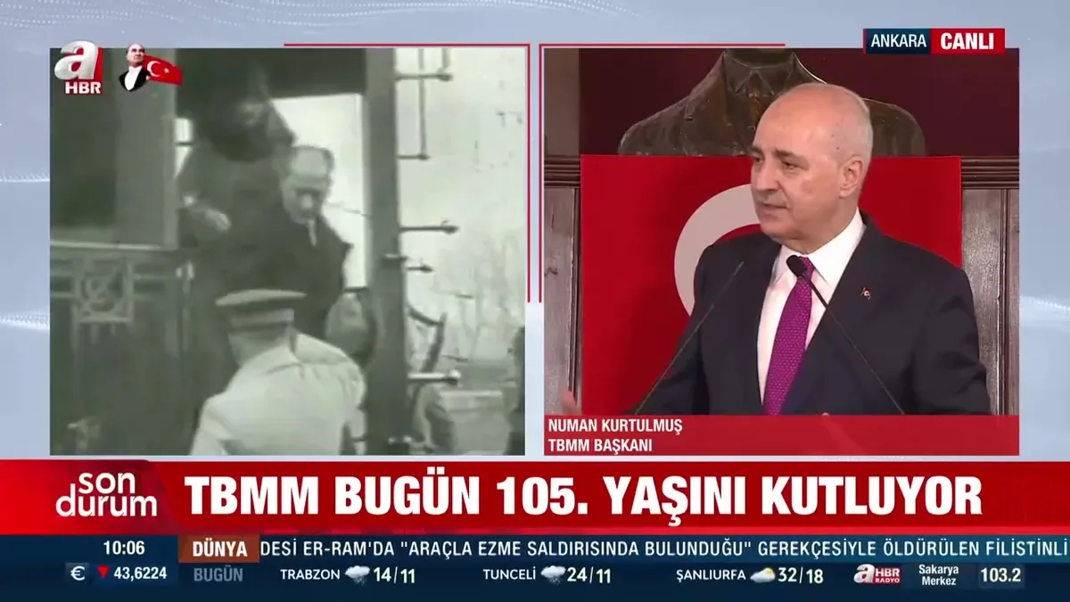 TBMM Başkanı Numan Kurtulmuş Birinci Meclis'te konuştu