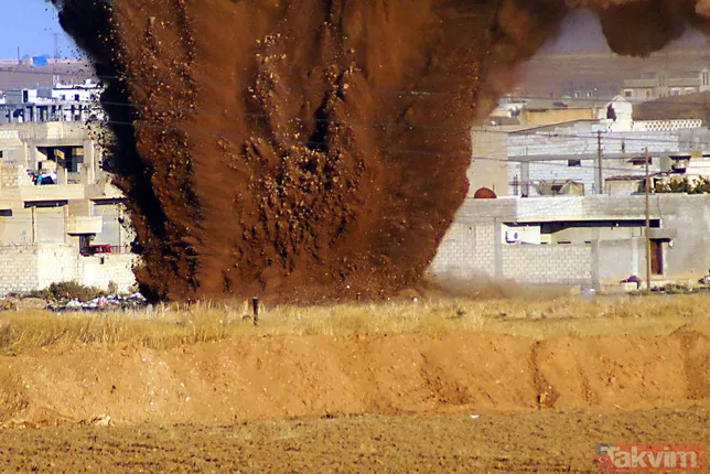 Rasulayn'da teröristlerin tuzakladığı 250 kilo patlayıcı böyle imha edildi