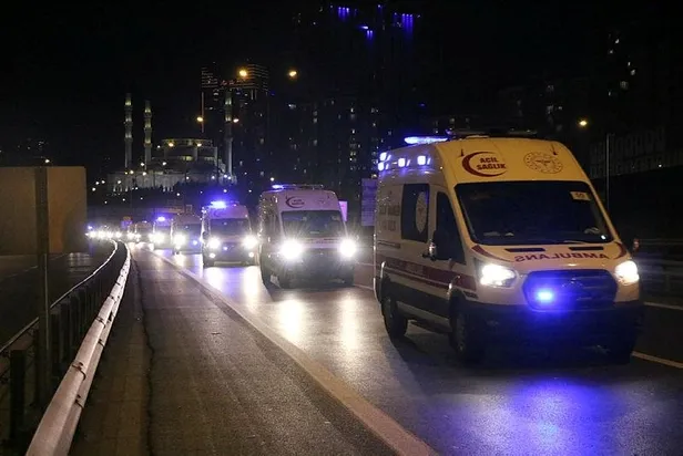 SON DAKİKA: Ankara'dan yola çıkan 61 ambulans konvoy halinde İstanbul'a geldi-5