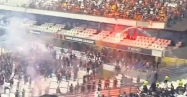Marsilya-Galatasaray maçında Fransız polisi skandal müdahalede bulundu