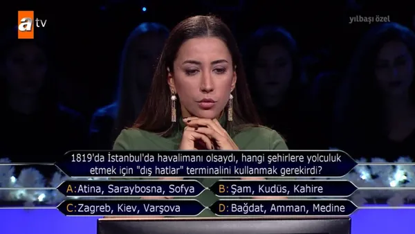 Kim Milyoner Olmak İster 798. yılbaşı özel bölümünde Çağla Büyükakçay'a sorulan soru geceye damga vurdu!-2