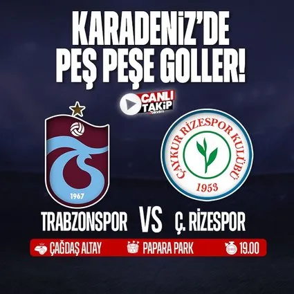Trabzonspor - Çaykur Rizspor | CANLI