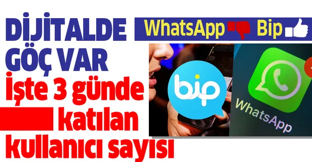 WhatsApp'ın 'onay' zorbalığının ardından BiP'e 3 günde 4,6 milyon yeni kullanıcı katıldı
