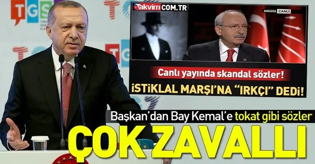 Başkan Erdoğan’dan Kılıçdaroğlu’na İstiklal Marşı tepkisi