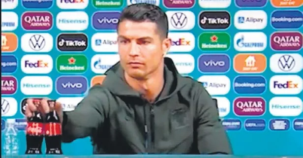 Ronaldo'nun kola şişelerini kenara atması ABD medyasına dert oldu!
