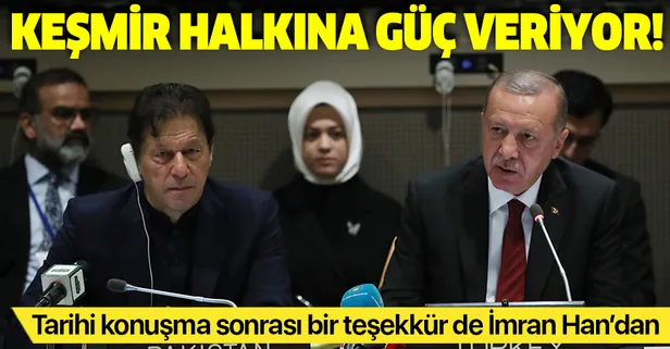 Son dakika: Pakistan Başbakanı İmran Han'dan Başkan Erdoğan'a teşekkür