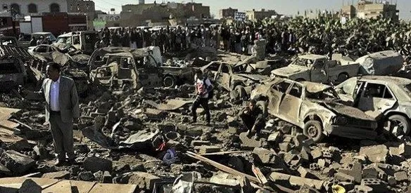 Yemen'de Suudi Arabistan öncülüğündeki uluslararası koalisyona bağlı savaş uçakları tarafından düzenlendiği iddia edilen saldırıda Hacce kentinde, 22'si çocuk, 119 kişi öldü, 47 kişi yaralandı