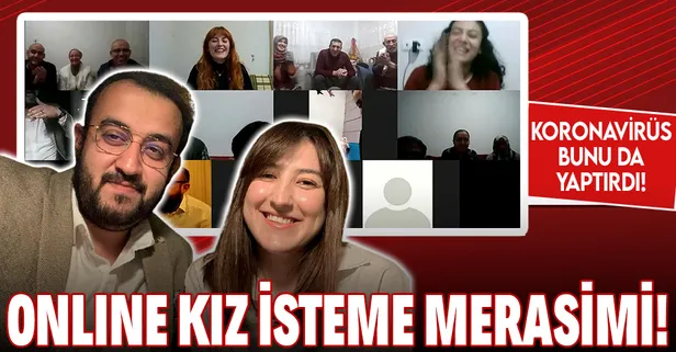 Sosyal medyada olay yaratan görüntüler! Koronavirüs nedeniyle online kız isteme merasimi yapıldı
