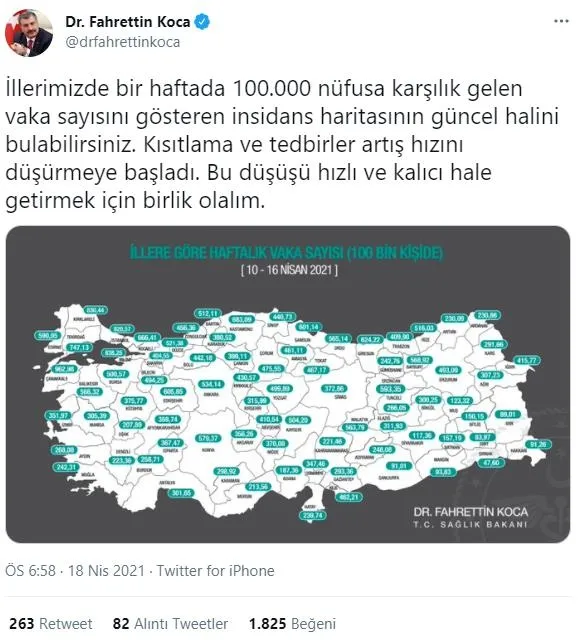 Son dakika: İllere göre haftalık vaka sayısı açıklandı! İstanbul, Ankara, İzmir'de son durum ne? Bakan Koca açıkladı...-2