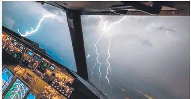 İstanbul'da yağış ve elektrik yüklü bulutlar hava trafiğini olumsuz etkiledi