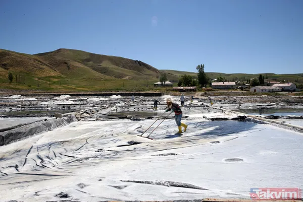 Muş Malazgirt'te kaynak sularından elde edilen 12 bin ton tuzun ekonomiye katkısı 2 milyon lira - 19