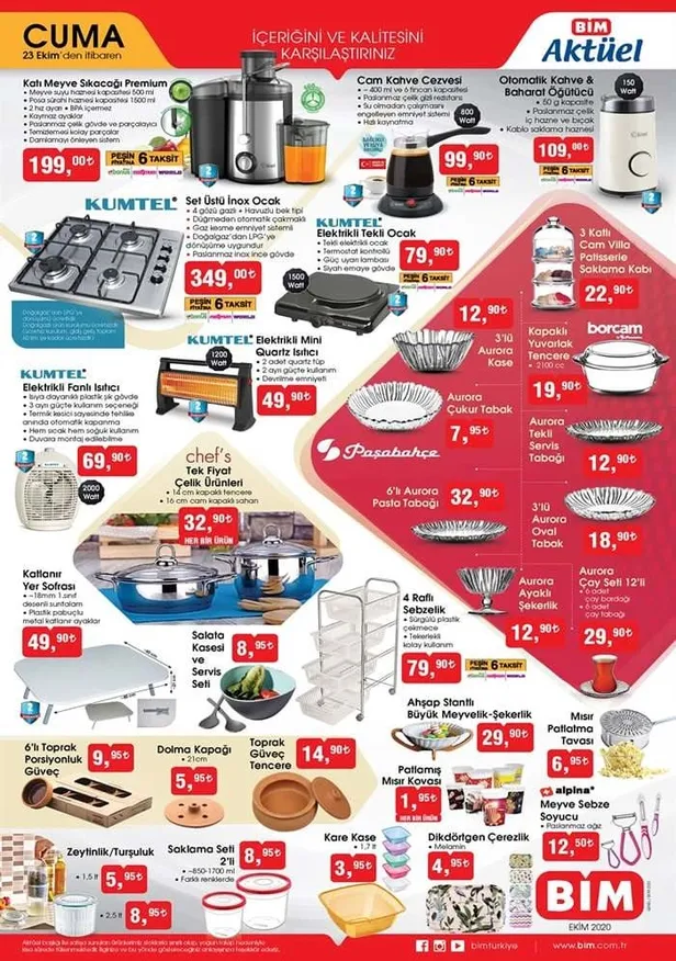 23 Ekim BİM aktüel kataloğu yeni sürprizler geldi! İşte BİM market Cuma günü haftanın indirimli ürünleri Kumtel geldi-3