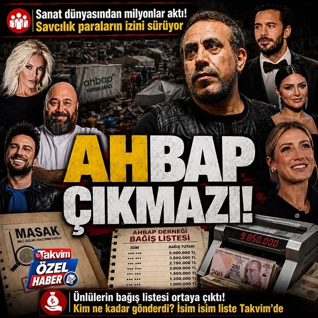 AHBAP Derneğine bağış yapan ünlüler belli oldu! İsim isim Takvim’de