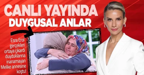 Esra Erol gerçekleri ortaya çıkardı! Evden kaçan Melike duyduklarına inanamadı annesine koştu! Stüdyoda duygusal anlar...