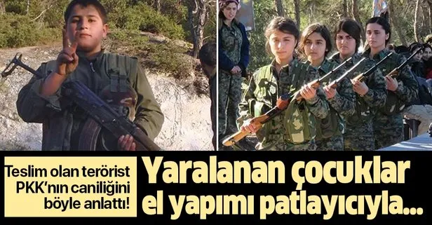 Teslim olan terörist PKK’nın caniliğini böyle anlattı: Yaralanan çocuklar el yapımı patlayıcıyla...
