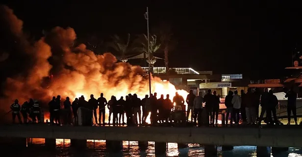 Bodrum'da milyonlar yandı: Tekneler alev alev!