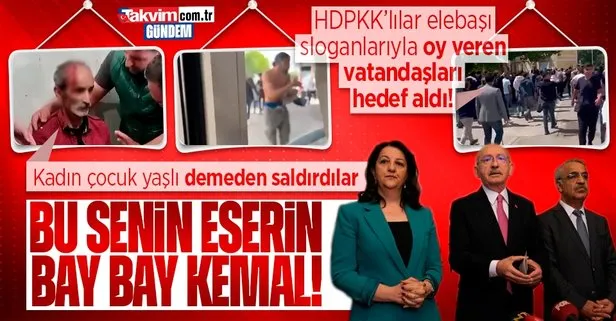 7’li koalisyonun cumhurbaşkanı adayı Kılıçdaroğlu’nun destekçisi HDPKK’lılardan yurt dışında oy veren vatandaşlara alçak saldırı