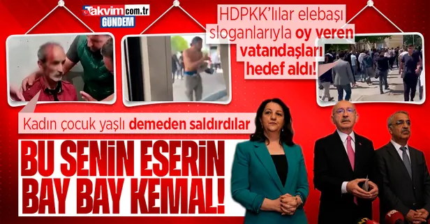 7'li koalisyonun cumhurbaşkanı adayı Kılıçdaroğlu'nun destekçisi HDPKK'lılardan yurt dışında oy veren vatandaşlara alçak saldırı
