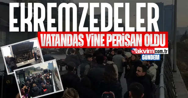 İstanbul'da yine metrobüs arızası! Yolcular mağdur oldu