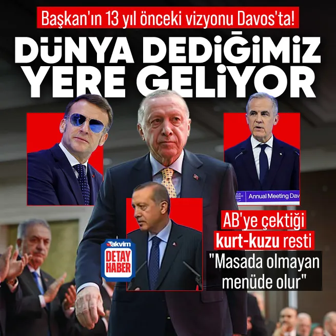 Başkan Erdoğan Davos’ta yaşananları hatırlattı: Dünya bizim dediğimiz yere geliyor | Kurt-kuzu hikayesi