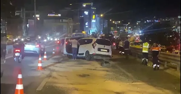 Pendik'te zincirleme facia | Araçlar birbirine girdi! 1'i çocuk 5 kişi yaralandı