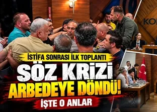 Konyaaltı Meclisi’nde arbede anları kamerada