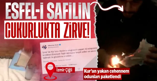 İzmir Çiğli'de içki masasında Kur'an-ı Kerim'i yırtıp yakan iki edepsiz gözaltına alındı