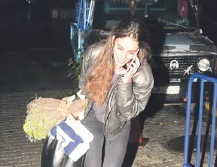 Kendine çiçek aldı