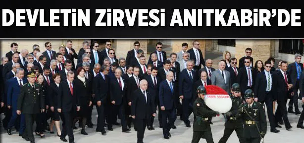 Devletin zirvesi Anıtkabir’de