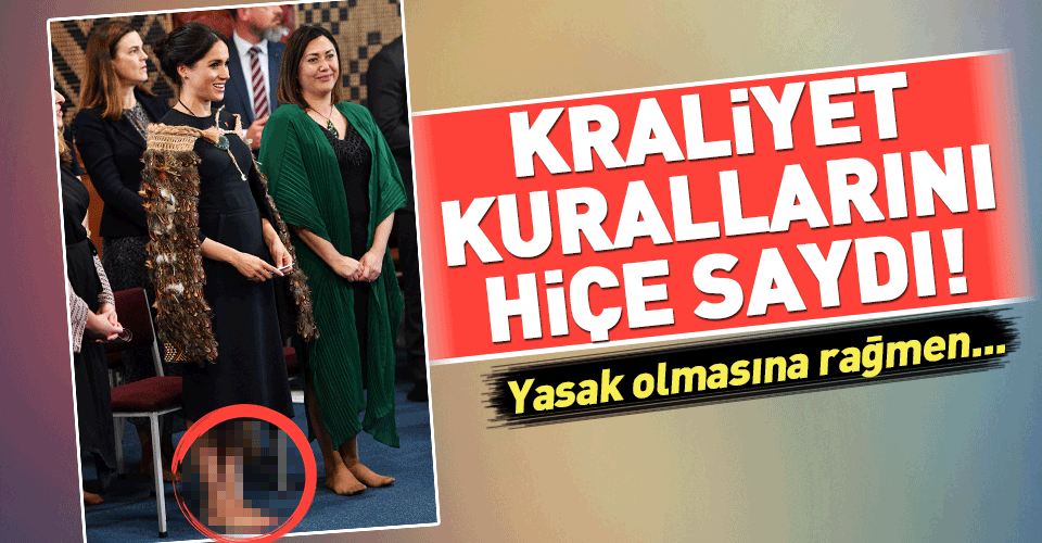 Meghan Markle yine kural tanımadı