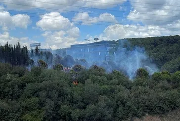 Kağıthane'de ormanlık alanda yangın çıktı