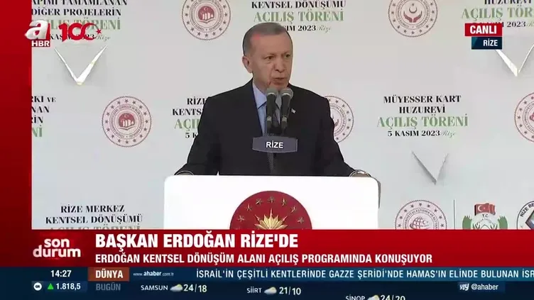 Başkan Erdoğan'dan Rize'de önemli açıklamalar