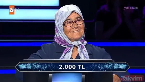 Kim Milyoner Olmak İster'de 104 bin takipçili Habibe teyze 1 milyon TL değerindeki soruyu açmayı başardı! "TDK'ya göre hangisinin içinde geçtiği deyim yoktur" sorusunda çekildi... - 4