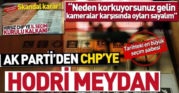 AK Parti’den CHP’ye hodri meydan