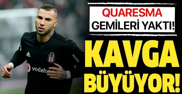 Alacaklarını isteyen Quaresma ile Beşiktaş arasında kavga büyüyor