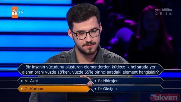 Kenan İmirzalıoğlu'nun sunduğu Kim Milyoner Olmak İster'de hareketleri ve cevaplarıyla geceye damga vuran yarışmacı! - 26