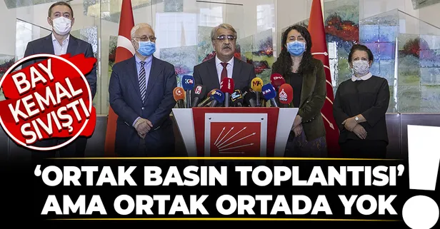 Parti merkezinde HDP heyetini ağırlayan Kılıçdaroğlu "ortak açıklamada" ortadan sıvıştı!