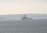 Rus savaş gemisi 'Azov' Türk Sahil Güvenlik botu refakatinde Çanakkale Boğazı'ndan geçti