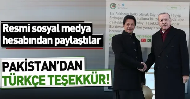 Pakistan’dan Türkiye’ye teşekkür!