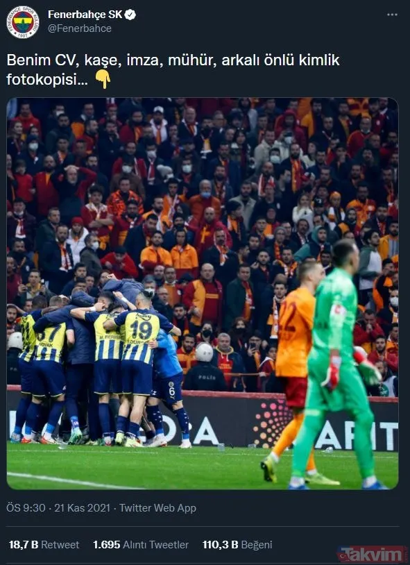 Fenerbahçe'den Galatasaray'a peş peşe göndermeli paylaşımlar! Squid Game, Mesut Özil ve Miguel Crespo... - 5