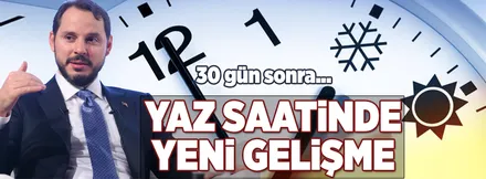 Yaz saati uygulamasında yeni gelişme