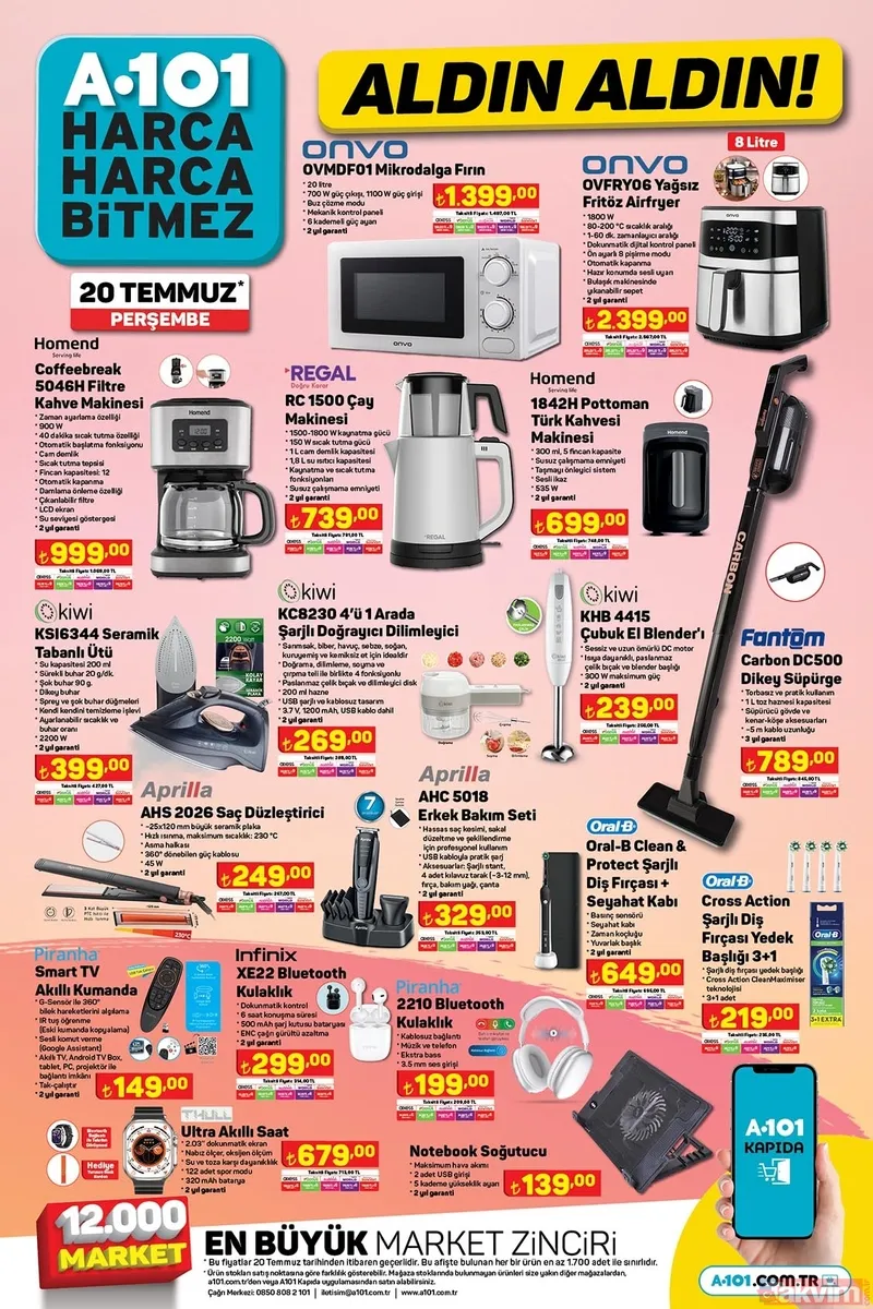 Sabah saat 09:00’a hazır olun! Peş peşe anons geçildi! A101 bedava gibi dağıtacak! Kapıda kuyruk olacak! Çeyizlik ürünler: Kiwi marka ev eşyası...