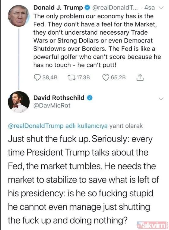 David Rothschild'den Trump'a: Kapa çeneni, aptal! Rothschild ailesi kimdir?