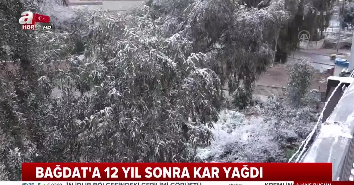 Bağdat’ta 12 yıl sonra kar yağdı |Video