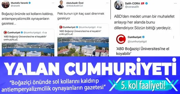 Cumhuriyet Gazetesi’nin yayınladığı “ABD, Boğaziçi Üniversitesi’ne el koyabilir” tuhaf haberi elinde patladı