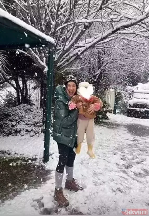 Yasemin Şefkatli ve İdo Tatlıses’in ikizlerinin kar keyfi! İlgi odağı oldular! - 13