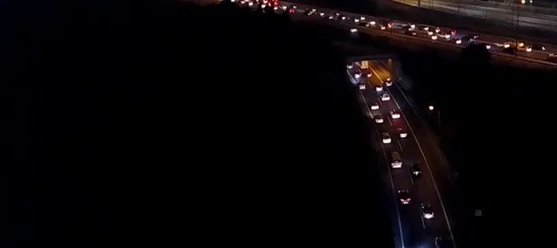 İstanbul’da trafik yoğunluğu geceden başladı!